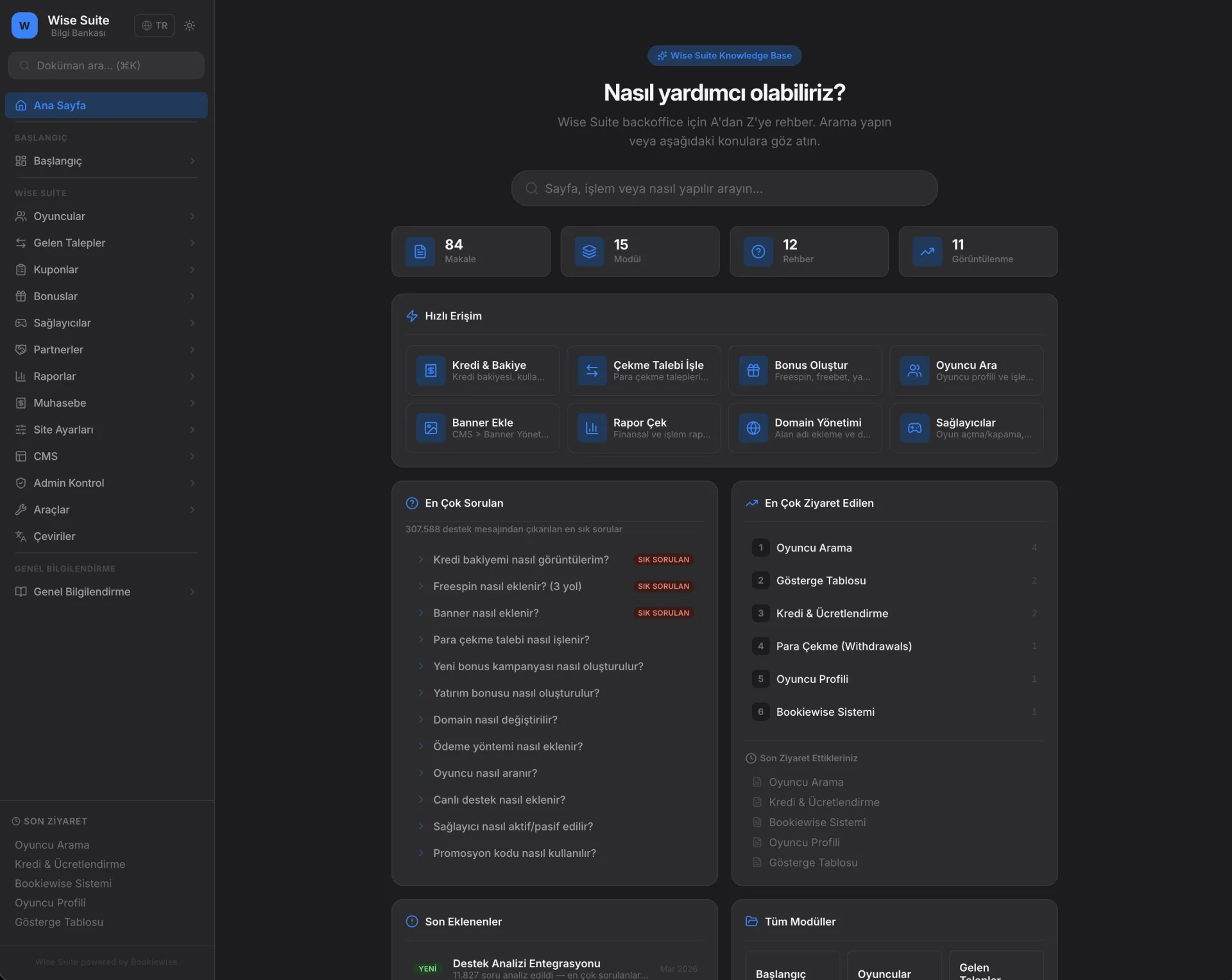 Help Suite Ana Sayfa